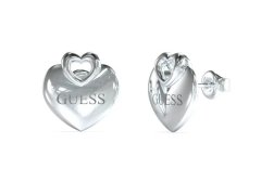Guess Srdíčkové náušnice z oceli Crazy In Love JUBE05218JWRHT/U
