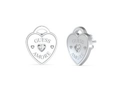 Guess Srdíčkové náušnice z oceli Guess Amore JUBE05058JWRHT/U