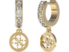 Guess Stylové pozlacené náušnice s&nbsp;krystaly Huggie Me JUBE03147JWYGT/U