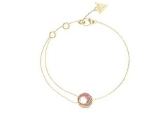 Guess Stylový pozlacený náramek Blooming Summer JUBB05227JWYGPK 18,5 cm