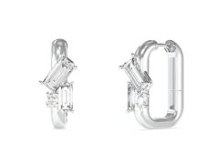 Guess Třpytivé oválné náušnice z oceli Chandelier JUBE05361JWRHT/U