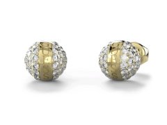 Guess Třpytivé pozlacené náušnice se zirkony Calypso JUBE04459JWYGT/U