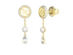 Guess Visací náušnice s perličkou a zirkony Tiny Pearly JUBE05521JWYGT/U