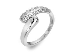 Hot Diamonds Asymetrický stříbrný prsten s&nbsp;diamantem Aster DR307 54 mm