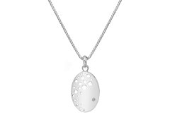 Hot Diamonds Elegantní stříbrný náhrdelník s diamantem Spritz DP862 (řetízek, přívěsek)