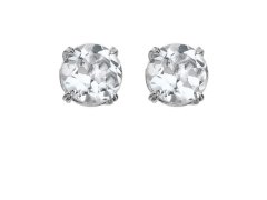 Hot Diamonds Jemné stříbrné náušnice pecky s topazy a diamanty Tender DE728