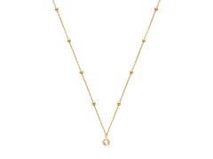 Hot Diamonds Jemný pozlacený náhrdelník s topazem a diamantem Gemstones DN196
