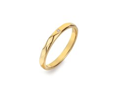 Hot Diamonds Jemný pozlacený prsten s&nbsp;diamantem Harlequin DR322 54 mm