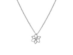 Hot Diamonds Jemný stříbrný náhrdelník s diamantem Kytička Diamond Amulets DP894 (řetízek, přívěsek)