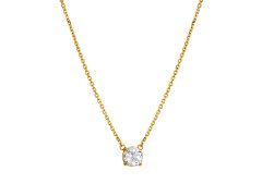 Hot Diamonds Elegantní pozlacený náhrdelník s topazem a diamantem Gemstone DN214