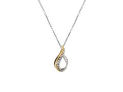 Hot Diamonds Luxusní bicolor náhrdelník s&nbsp;diamantem Teardrop DP1094