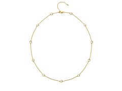 Hot Diamonds Luxusní pozlacený náhrdelník s topazy a pravým diamantem Gemstone DN212