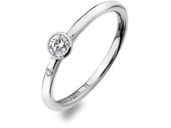 Hot Diamonds Luxusní stříbrný prsten s topazem a diamantem Willow DR206 56 mm