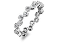 Hot Diamonds Luxusní stříbrný prsten s topazy a diamantem Willow DR208 58 mm