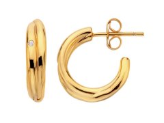 Hot Diamonds Minimalistické pozlacené náušnice s diamanty Jac Jossa Soul DE811