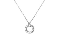 Hot Diamonds Minimalistický stříbrný náhrdelník s diamantem Forever DP900 (řetízek, přívěsek)
