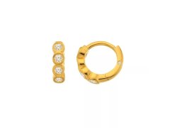 Hot Diamonds Pozlacené kruhové náušnice s&nbsp;diamantem Tender DE854