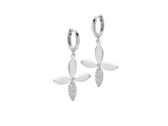 Hot Diamonds Visací stříbrné náušnice Květina Eden DE891