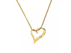 Hot Diamonds Pozlacený náhrdelník Hot Diamonds X Golden Edit Heart DP1088 (řetízek, přívěsek)