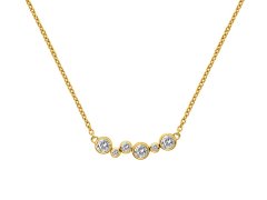 Hot Diamonds Pozlacený náhrdelník s diamantem Gemstone DN213