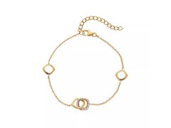 Hot Diamonds Pozlacený náramek s&nbsp;pravým diamantem Connected DL714