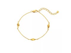 Hot Diamonds Elegantní pozlacený náramek s&nbsp;pravým diamantem Golden Edit Muse DL711