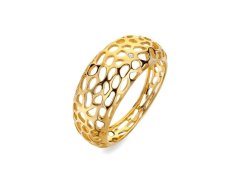 Hot Diamonds Pozlacený výrazný prsten s&nbsp;diamantem Orb DR323 56 mm