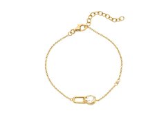 Hot Diamonds Pozlacený stříbrný náramek Solitaire DL723