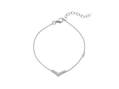 Hot Diamonds Půvabný stříbrný náramek s&nbsp;diamantem a&nbsp;topazy Lustre DL720