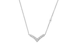 Hot Diamonds Třpytivý stříbrný náhrdelník s&nbsp;diamantem Lustre DN231