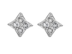 Hot Diamonds Stříbrné náušnice s diamanty a topazy Stellar DE747