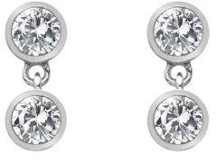 Hot Diamonds Stříbrné náušnice s topazy a pravým diamantem Willow DE586