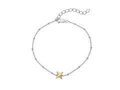 Hot Diamonds Stříbrný bicolor náramek s&nbsp;pravým diamantem Coupled DL716