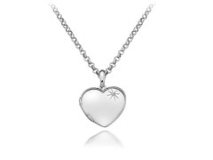 Hot Diamonds Stříbrný náhrdelník Hot Diamonds Memoirs Heart Locket DP495 (řetízek, přívěsek)