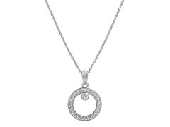 Hot Diamonds Stříbrný náhrdelník s diamantem a topazy Orbit DP929 (řetízek, přívěsek)