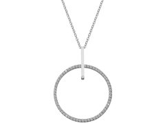 Hot Diamonds Stříbrný náhrdelník s pravým diamantem Flora DP717 (řetízek, přívěsek)