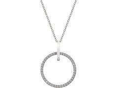 Hot Diamonds Stříbrný náhrdelník s pravým diamantem Flora DP718 (řetízek, přívěsek)