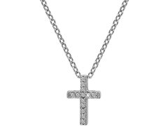 Hot Diamonds Stříbrný náhrdelník s křížkem Micro Bliss DP696 (řetízek, přívěsek)