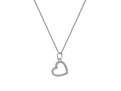 Hot Diamonds Stříbrný náhrdelník Srdíčko Silver Whisper SWP004 (řetízek, přívěsek)