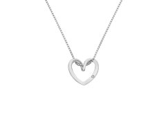 Hot Diamonds Stříbrný náhrdelník Srdce s&nbsp;diamantem Heart DP1089 (řetízek, přívěsek)