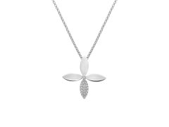 Hot Diamonds Stříbrný náhrdelník Květina Eden DP1105 (řetízek, přívěsek)