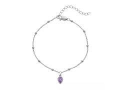 Hot Diamonds Stříbrný náramek pro ženy narozené v&nbsp;únoru Silver Whisper SWB026