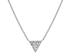 Hot Diamonds Třpytivý stříbrný náhrdelník s diamantem Stellar DN173