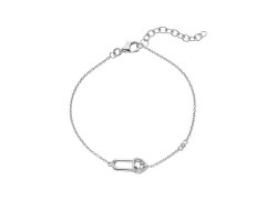 Hot Diamonds Třpytivý stříbrný náramek Solitaire DL722