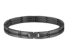 Hugo Boss Černý ocelový náramek pro muže Brooks 1580804