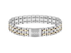 Hugo Boss Elegantní ocelový bicolor náramek pro muže Owan 1580647