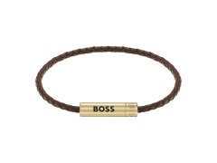 Hugo Boss Hnědý kožený náramek Ares Air 1580876