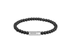 Hugo Boss Pánský korálkový náramek s&nbsp;hematitem Sphere 1580790 19 cm