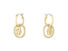 Hugo Boss Luxusní pozlacené náušnice 2v1 Double B 1580821