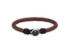 Hugo Boss Módní černý kožený náramek Classic 1580467 17,5 cm